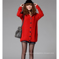 Fashion Winter Jacket Girl Long Sleeve Knit Fur Hooded Sweater Coat